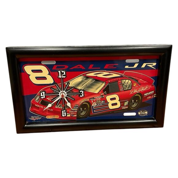 NASCAR Dale Earnhardt Jr License Plate Wall Clock Works 2005 DALE JR Hendricks - Picture 2 of 7